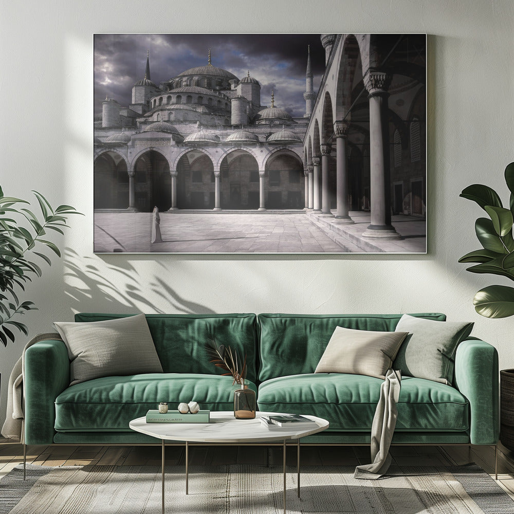 Lady and the mosque | Canvas