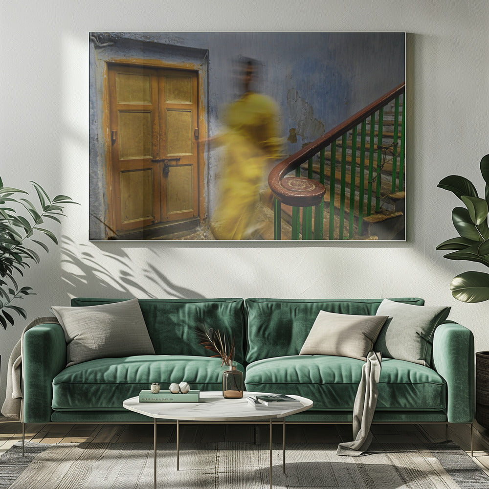 Man in stair case | Canvas