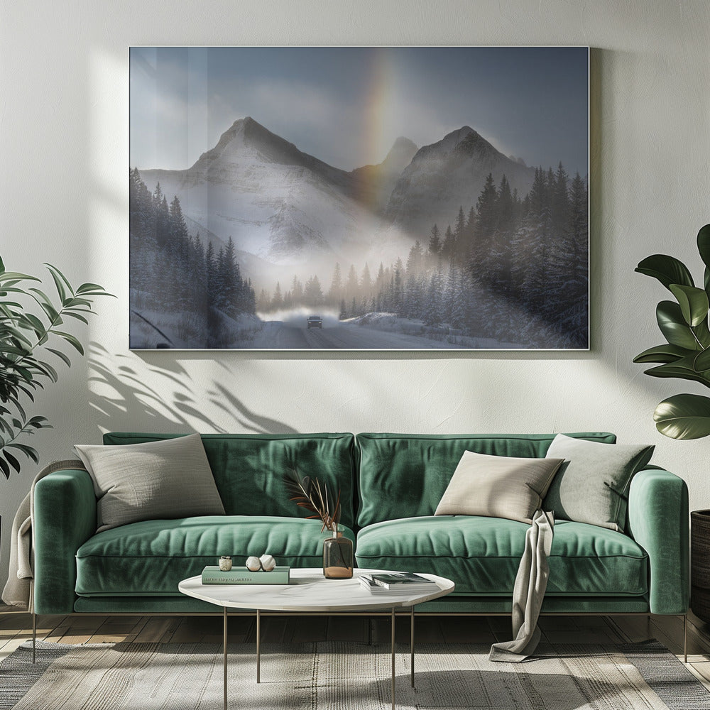Riding Under Frozen Rainbow | Canvas