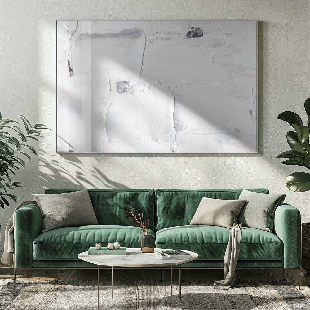 Textured White Canvas with Subtle Shades of Gray and Black | Canvas