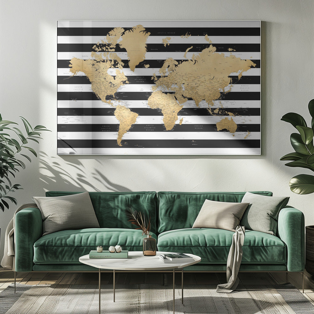 Detailed world map with cities, Harper | Canvas