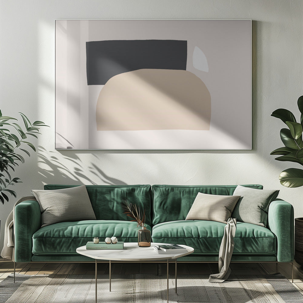 Geometric Shapes In Neutral Tones | Canvas