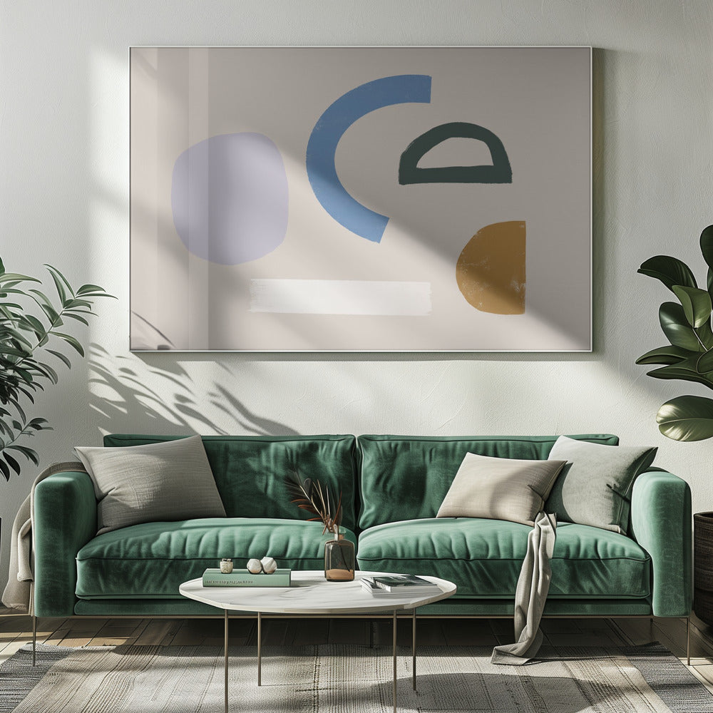 Minimalist Shapes in Muted Colors | Canvas