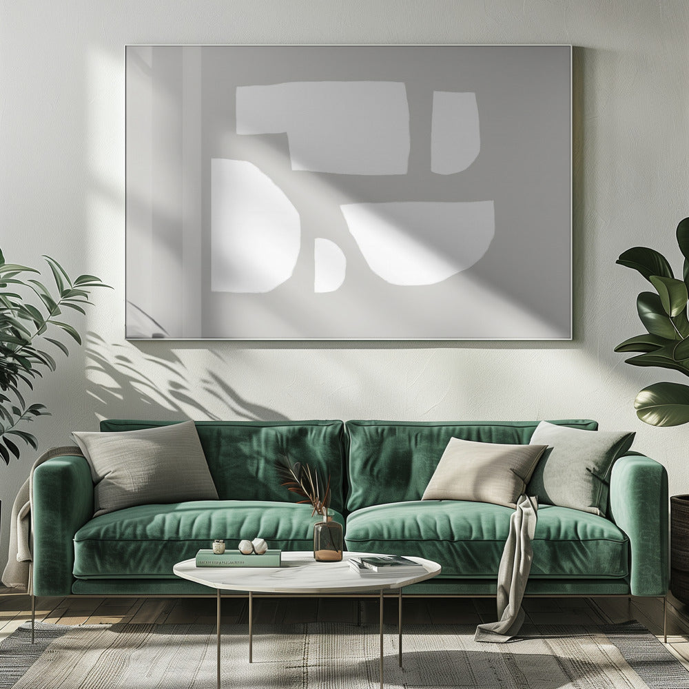 Minimalistic White Shapes | Canvas