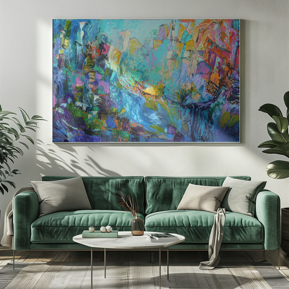 Luminous Petal Cascade | Canvas