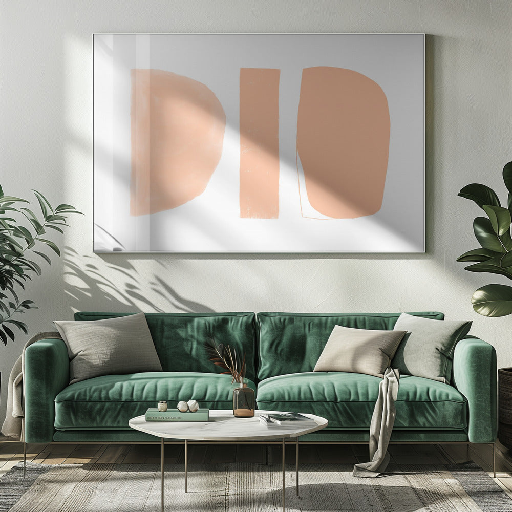 Abstract Shapes Peach | Canvas