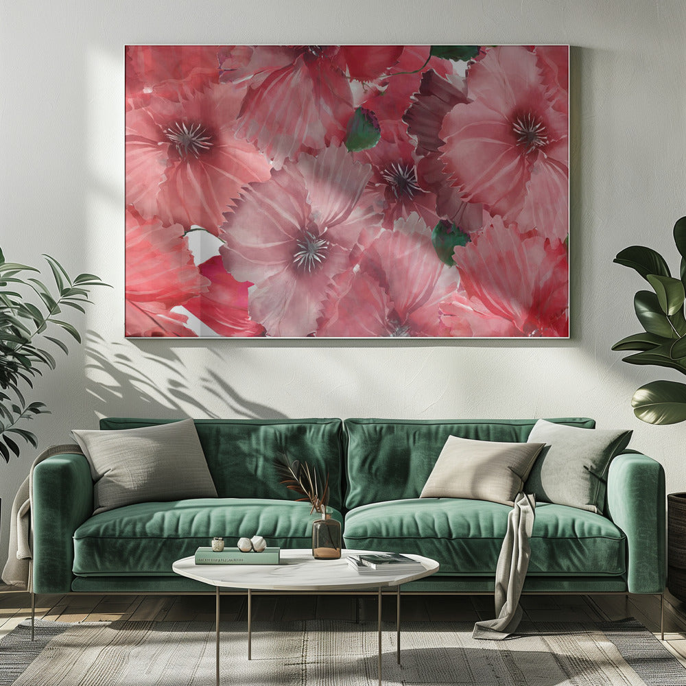 Big Red Flowers 2 | Canvas