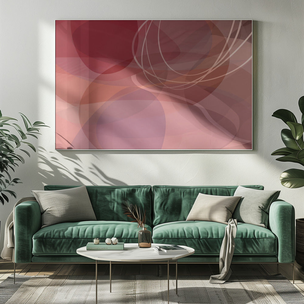 Dusty Rose Shapes 2 | Canvas