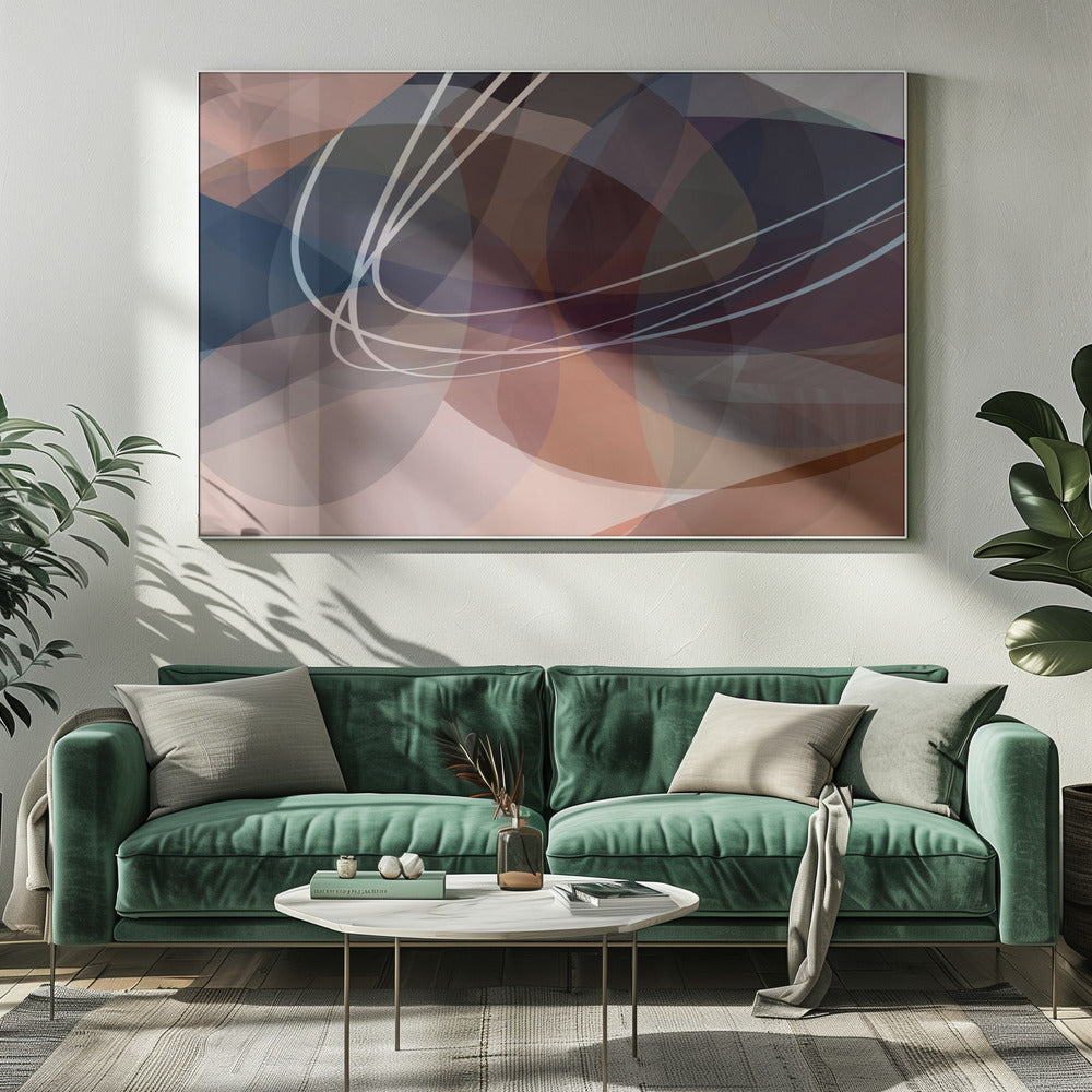 Dusty Rose Shapes 3 | Canvas