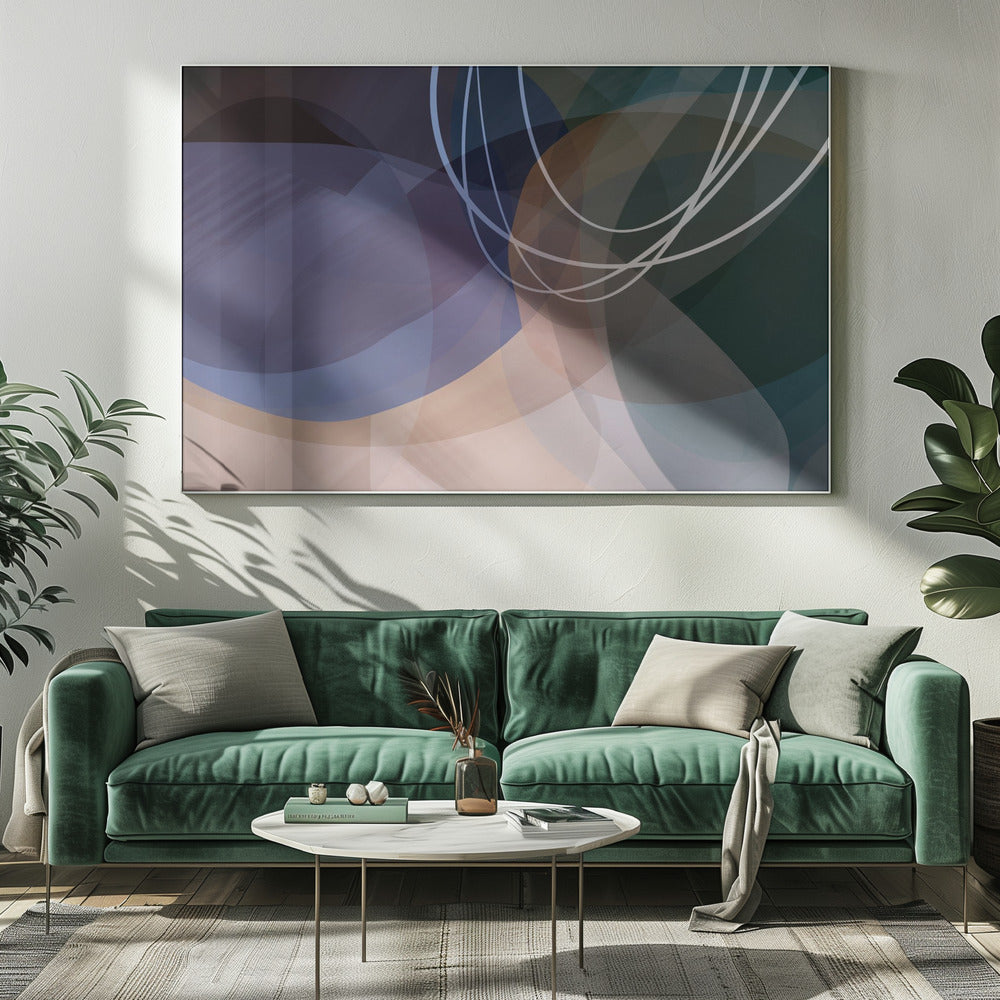 Dusty Rose Shapes 4 | Canvas