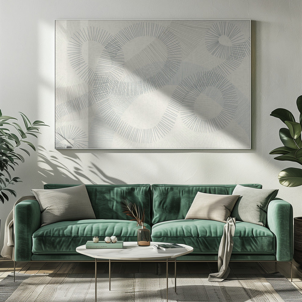 calming essentials Curved Lines blue | Canvas