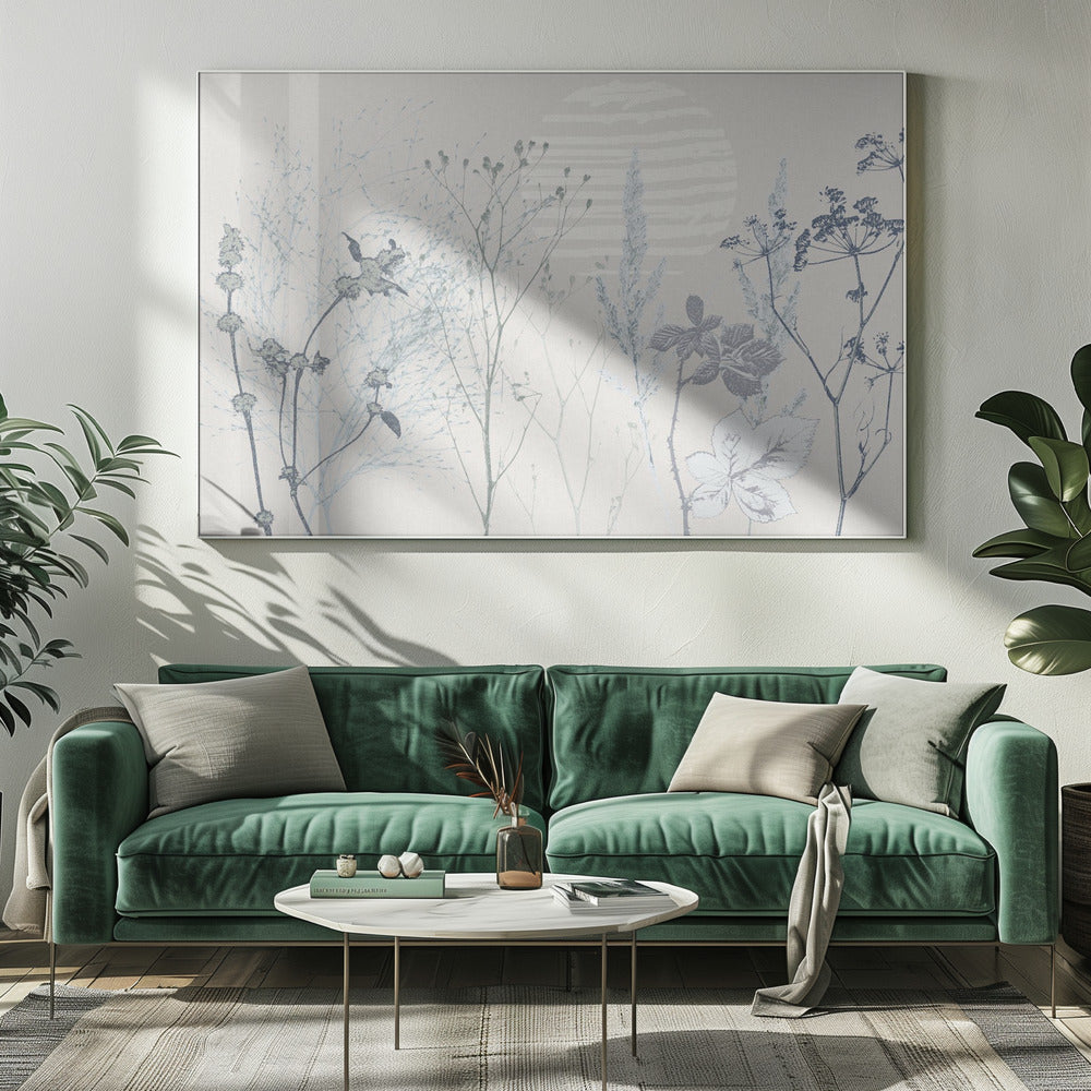 Plant based calming atmosphere soft blue | Canvas