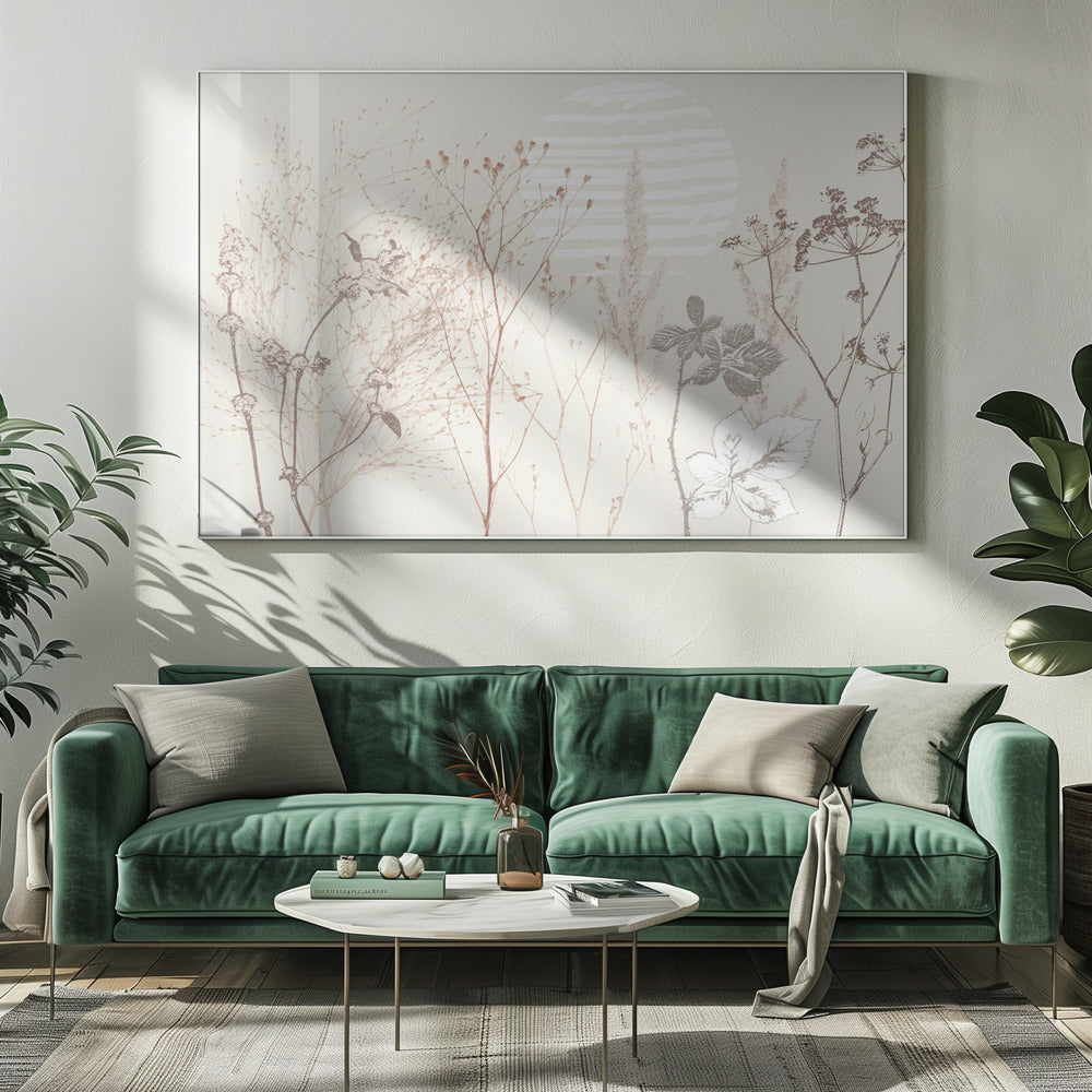 Plant based calming atmosphere earthy tones | Canvas