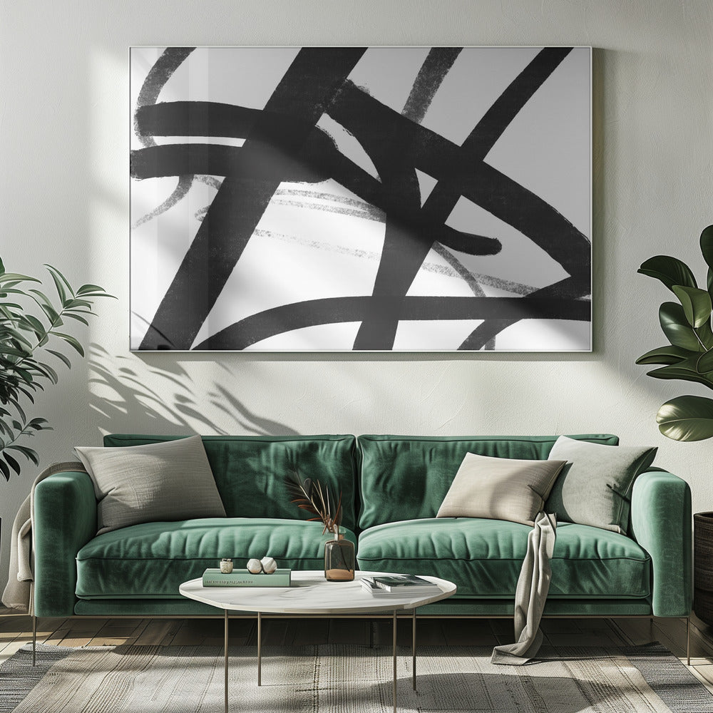 Bold Black Brushstrokes | Canvas