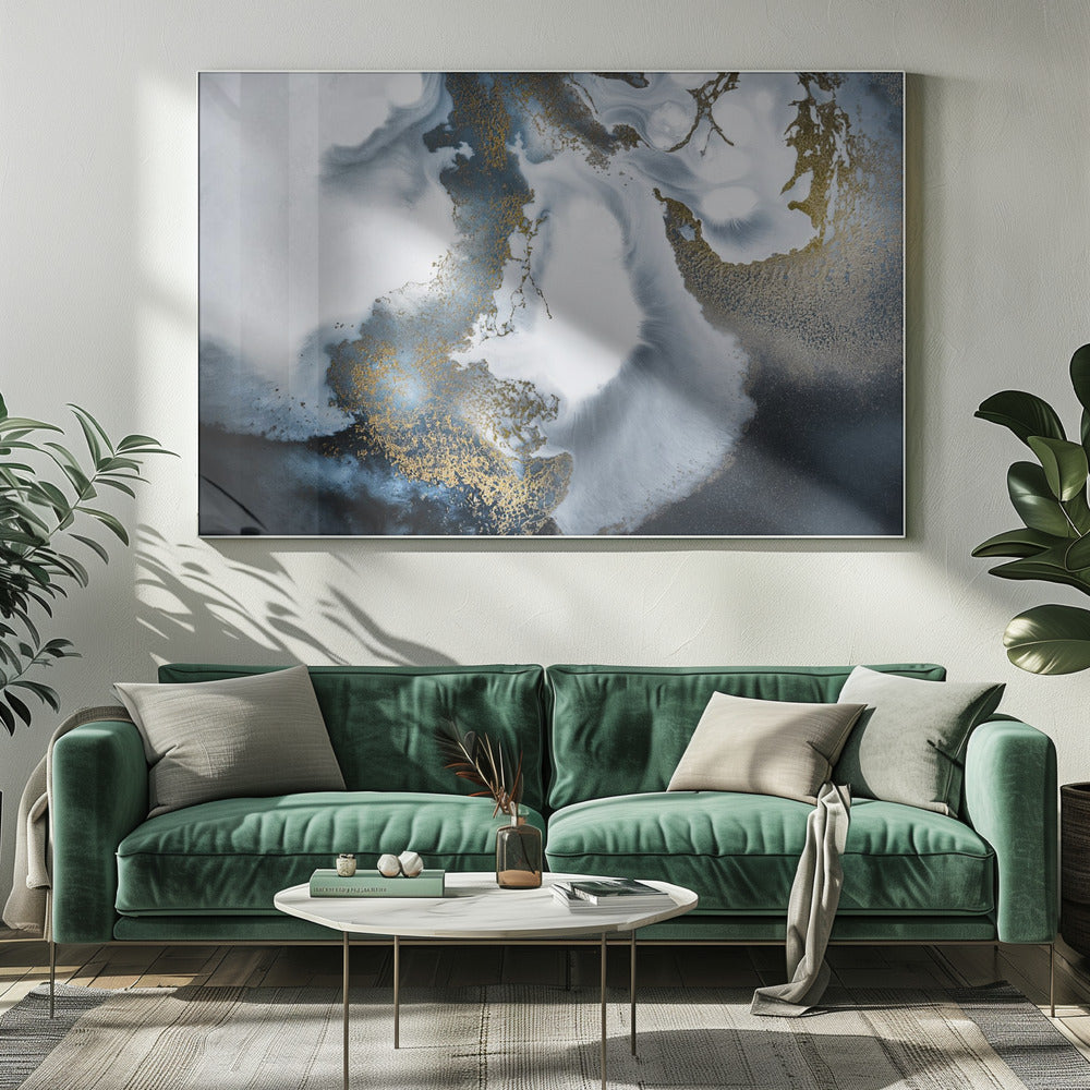 Black White and Gold "Midnight Motion" | Canvas