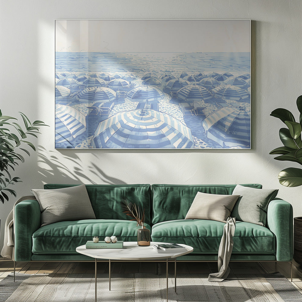 Striped Umbrellas Parchment | Canvas