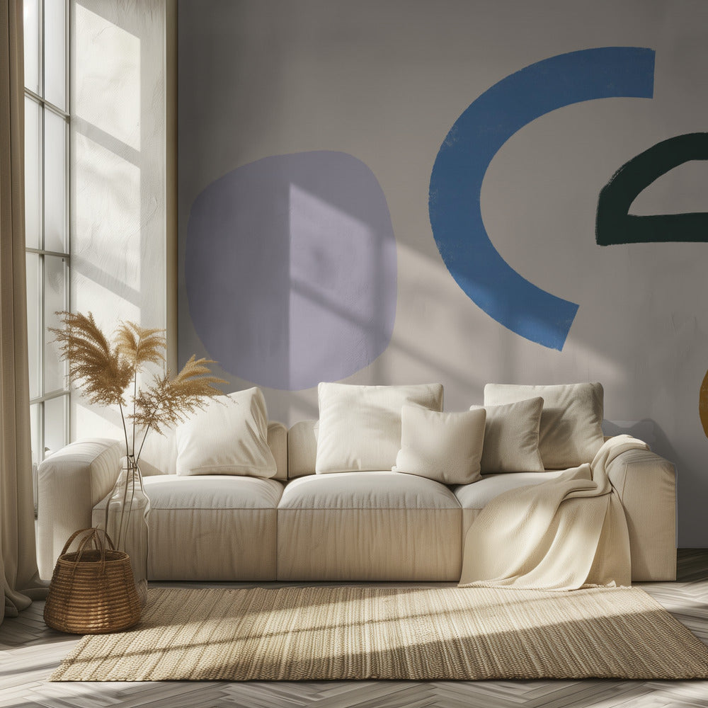 Minimalist Shapes in Muted Colors | Wallpaper