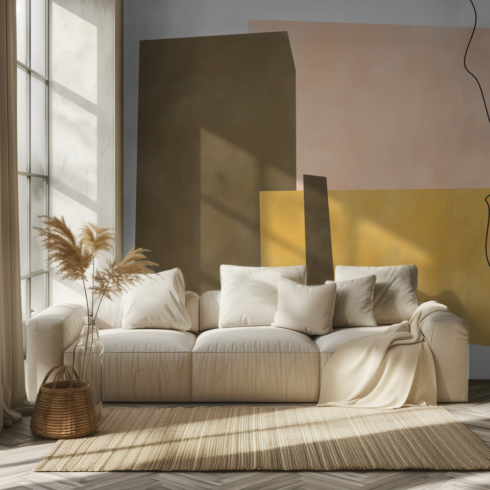 Geometric Shapes In Earthy Tones | Wallpaper