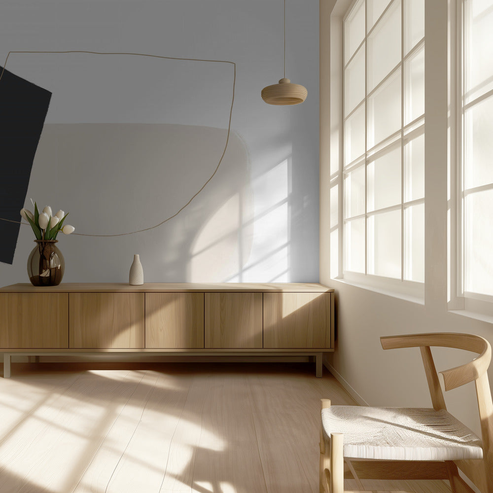 Geometric Shapes and Simple Lines in Neutral Tones | Wallpaper