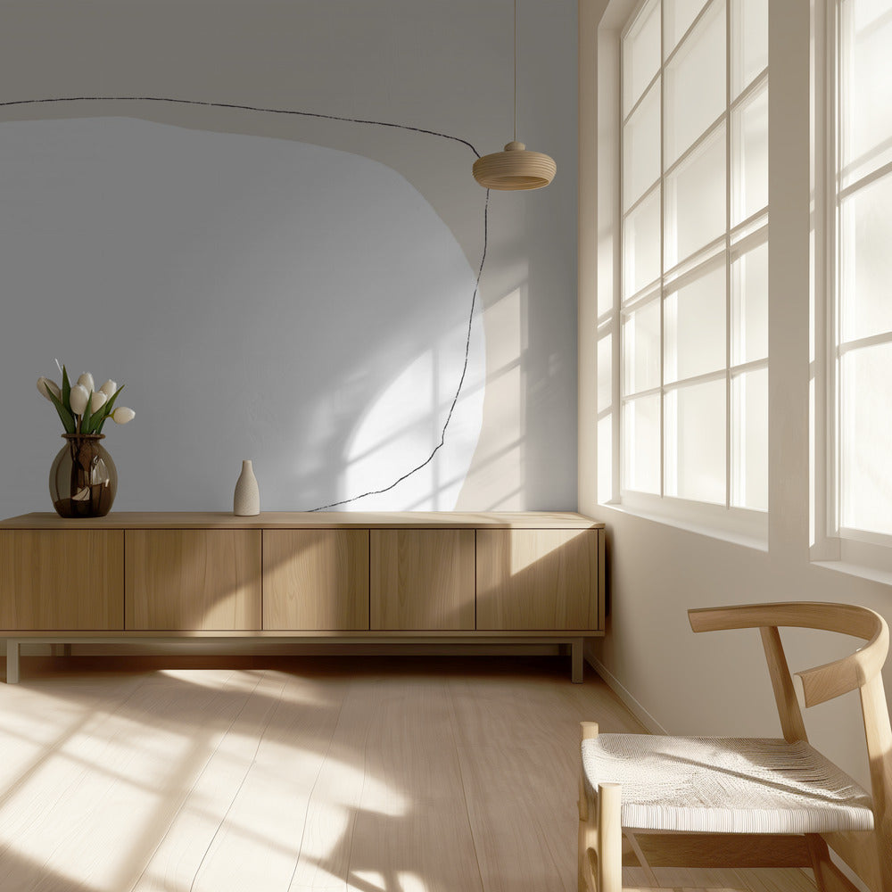 Irregular Overlapping Shapes In Neutral Tones | Wallpaper