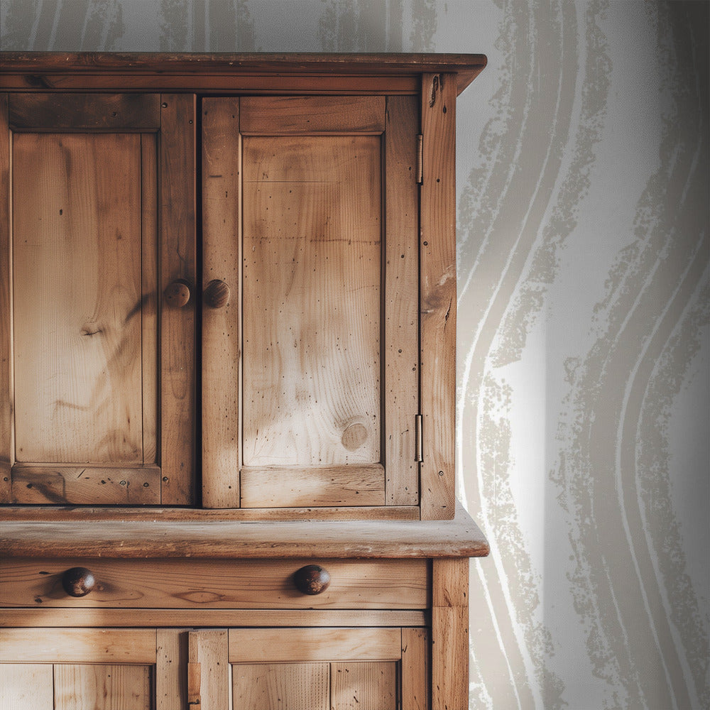 Textured Beige Lines With Rhythmic Pattern | Wallpaper