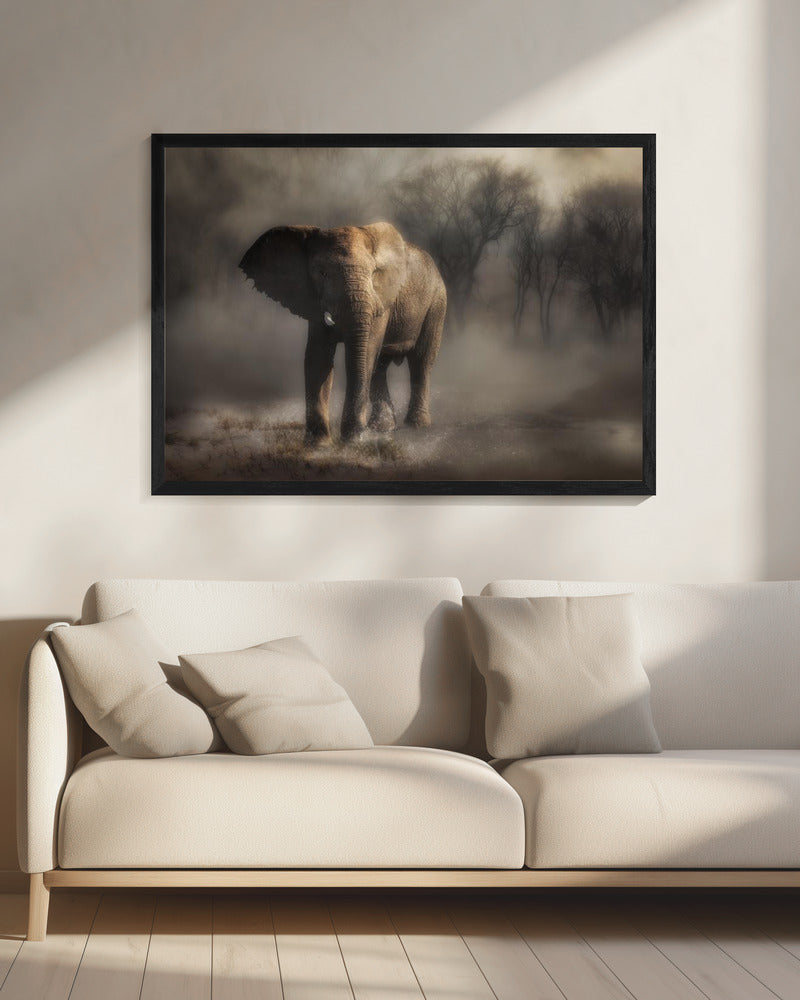 “....elephant drinking water...’ | Canvas