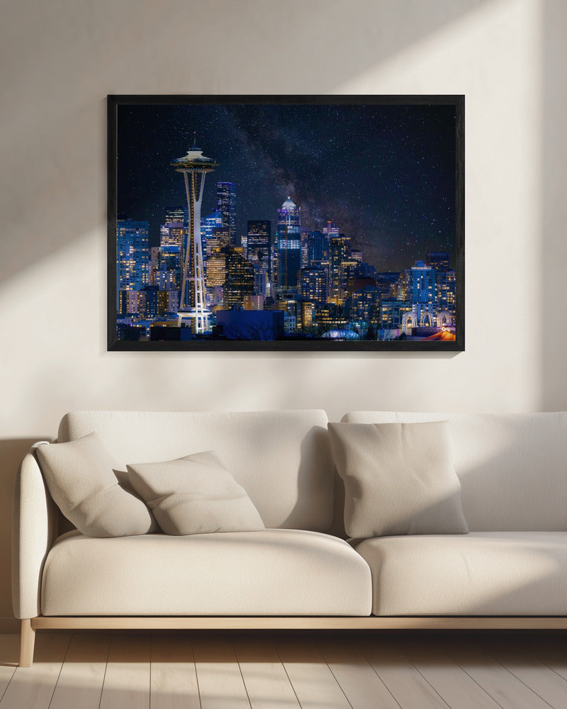 Night at Seattle | Canvas
