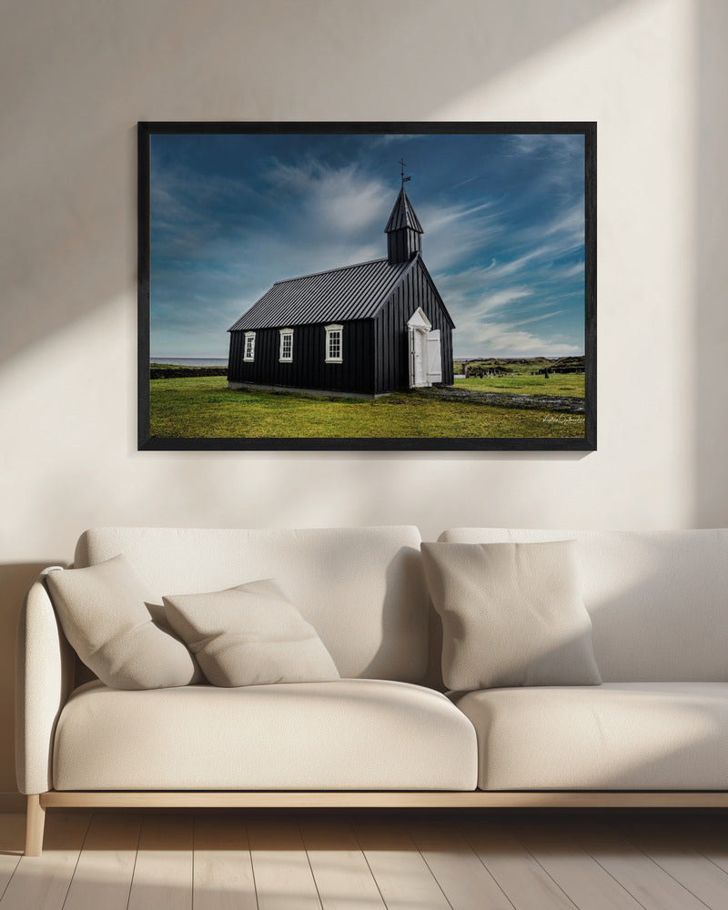 Black Church in Iceland | Canvas