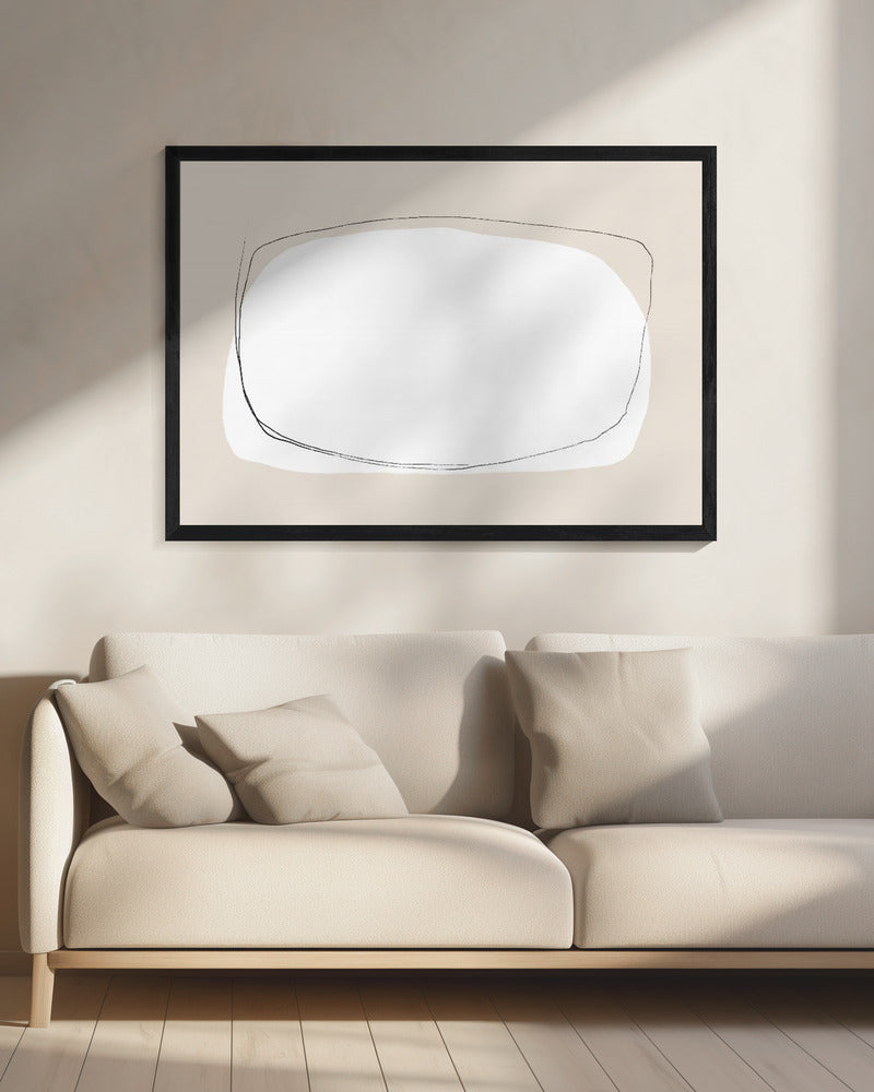 Irregular Overlapping Shapes In Neutral Tones | Canvas