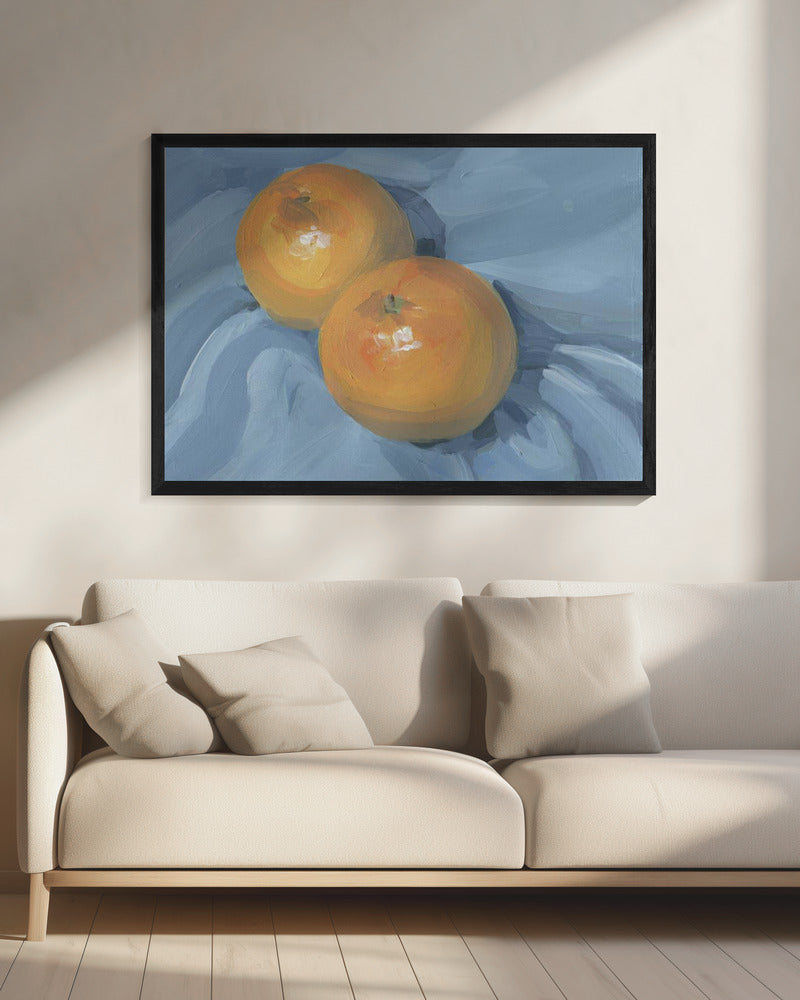 Oranges on Blue | Canvas