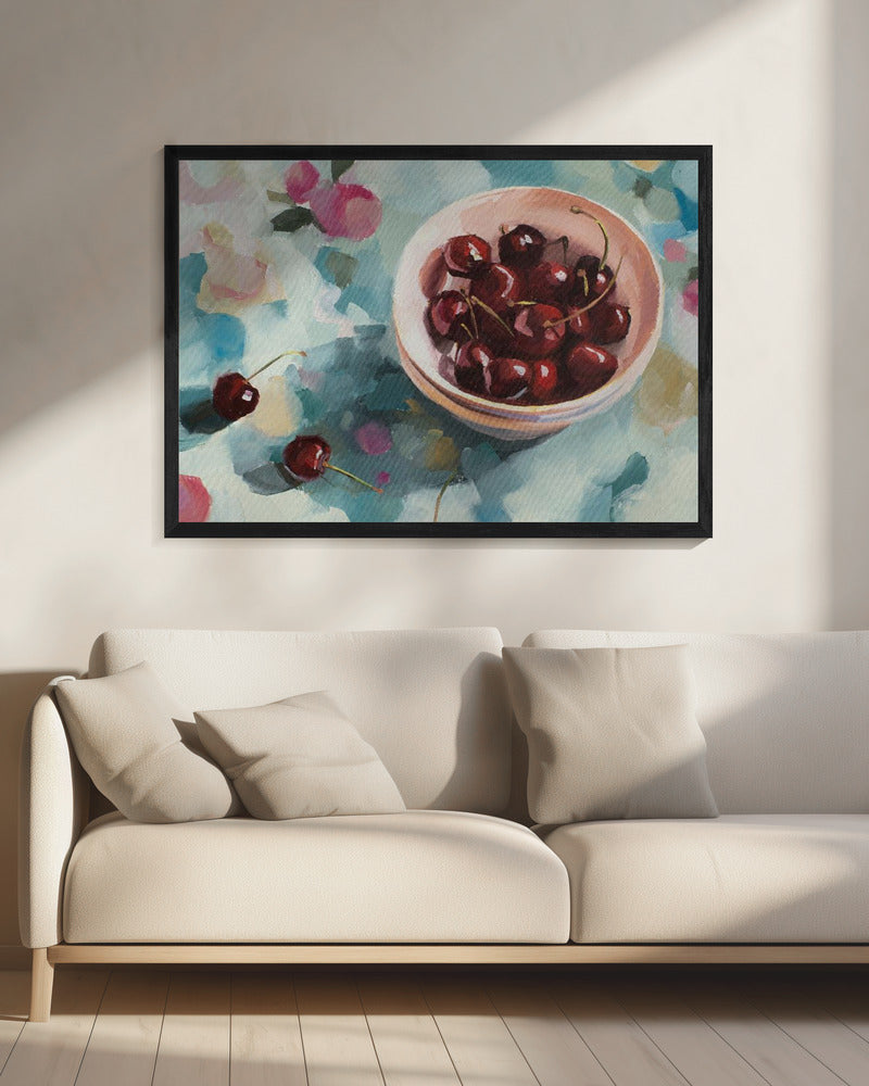 Cherries On Tablecloth | Canvas
