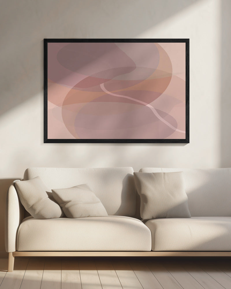 Dusty Rose Shapes 1 | Canvas