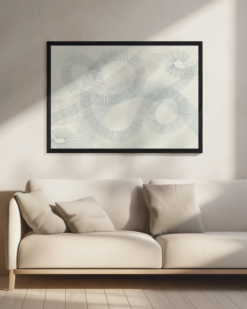 calming essentials Curved Lines blue | Canvas