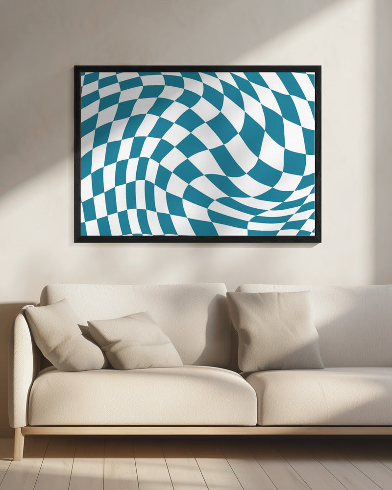 Blue Checkerboard | Canvas