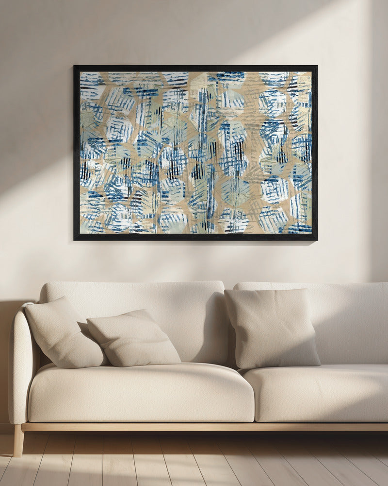 Cornish Blue Hexagons 1 | Canvas