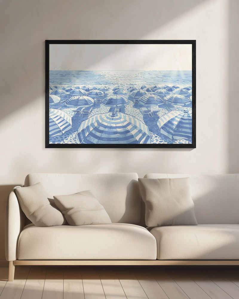 Striped Umbrellas Parchment | Canvas