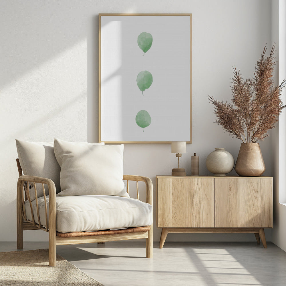 Birch Leaves in Row | Poster