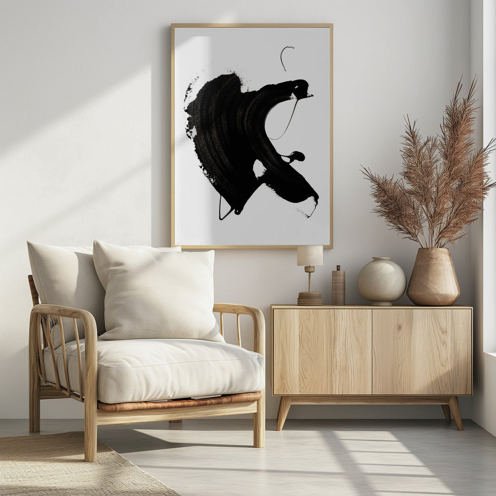Black abstract Stroke | Poster
