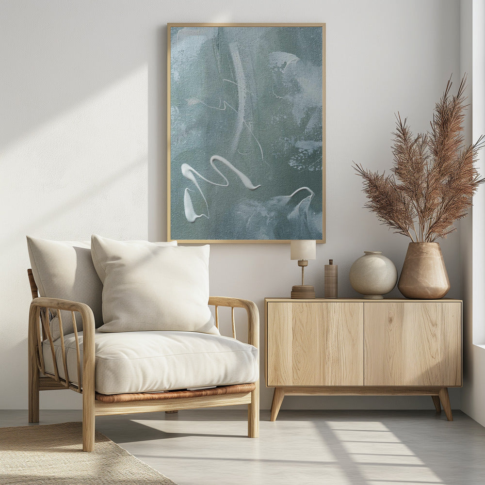 Green and White Acrylic | Poster