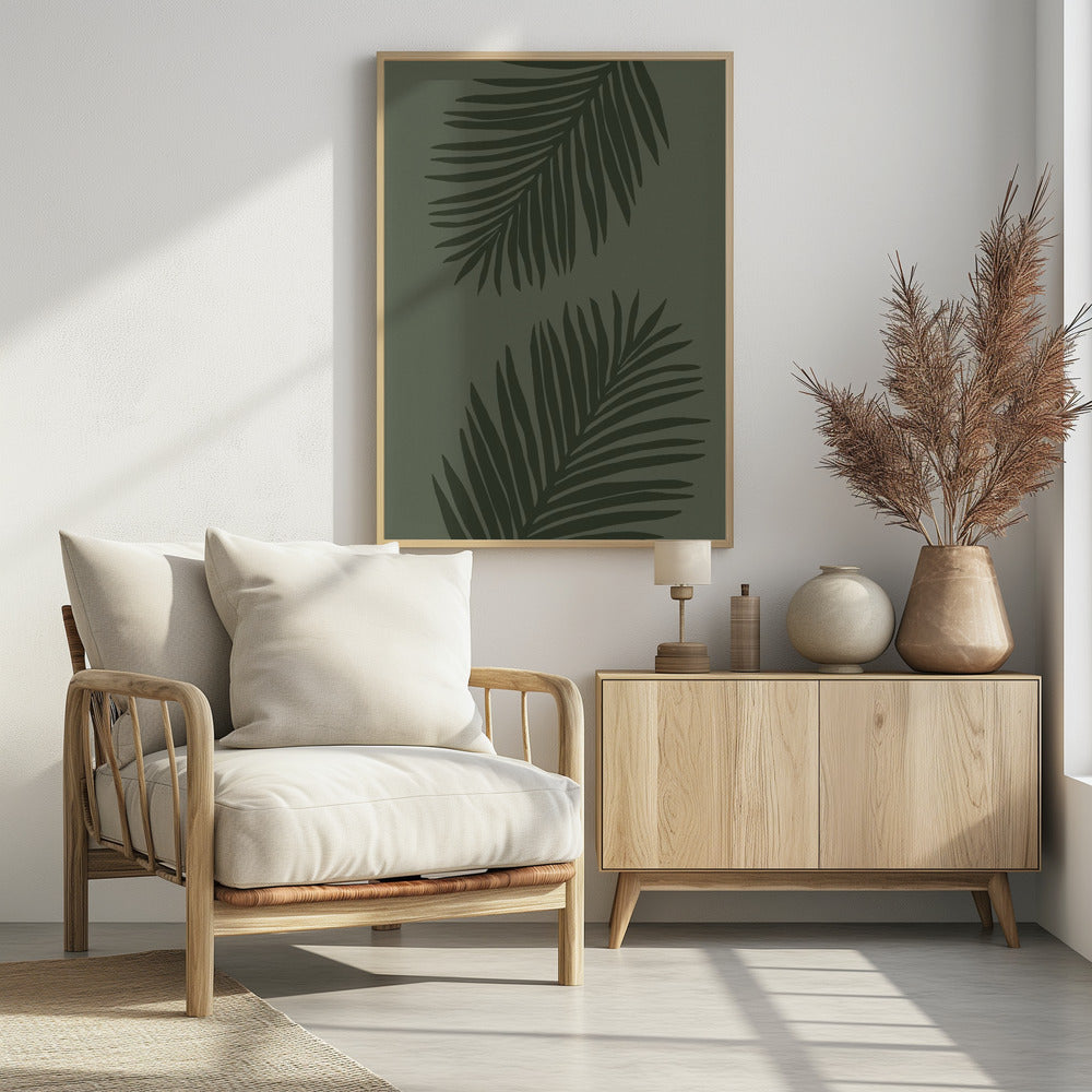PALM LEAF 05 ALL GREEN | Poster