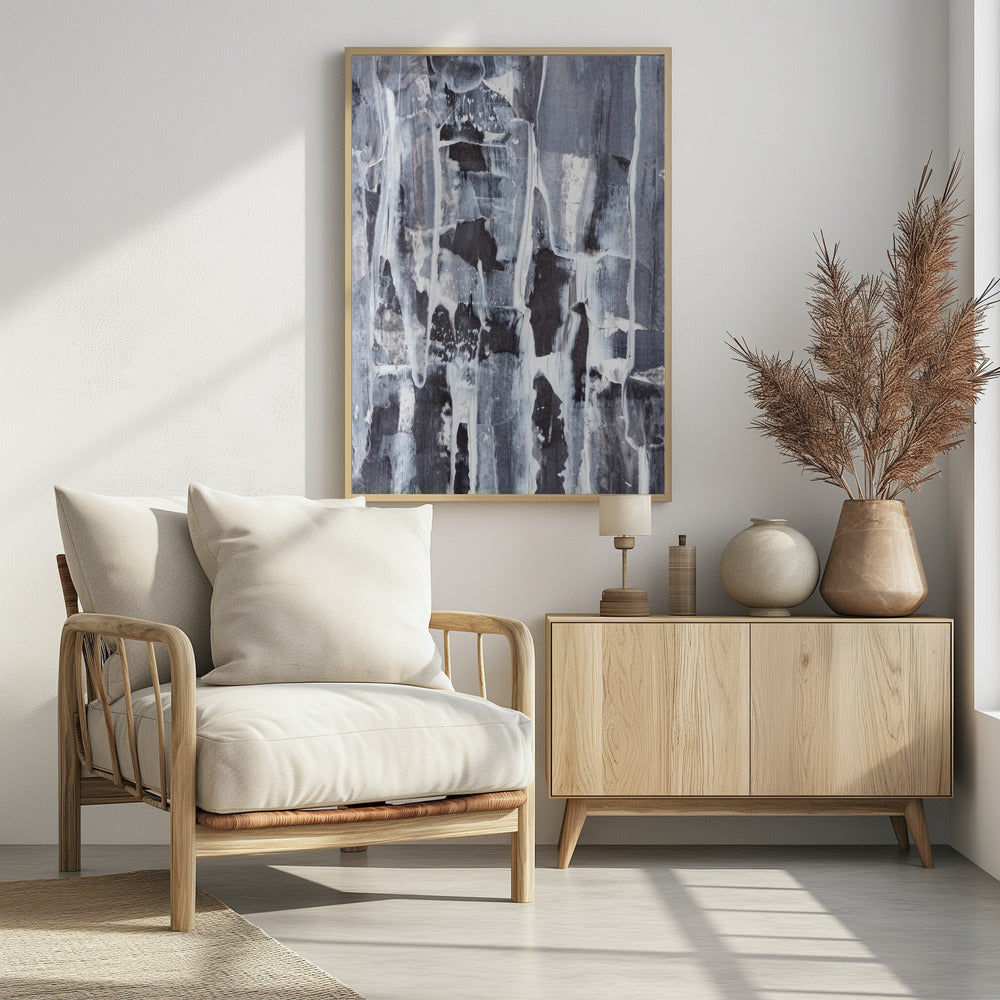 Textured Layers of Gray and White | Poster