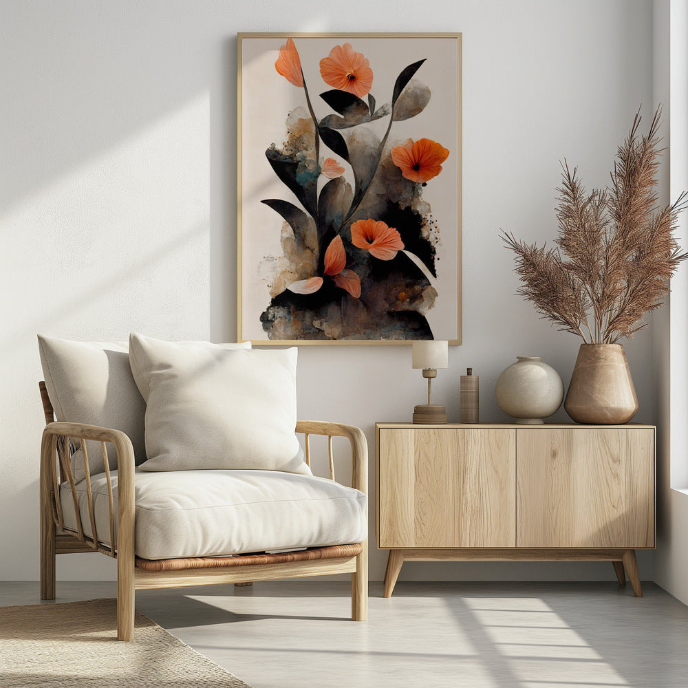 Coral Flowers | Poster