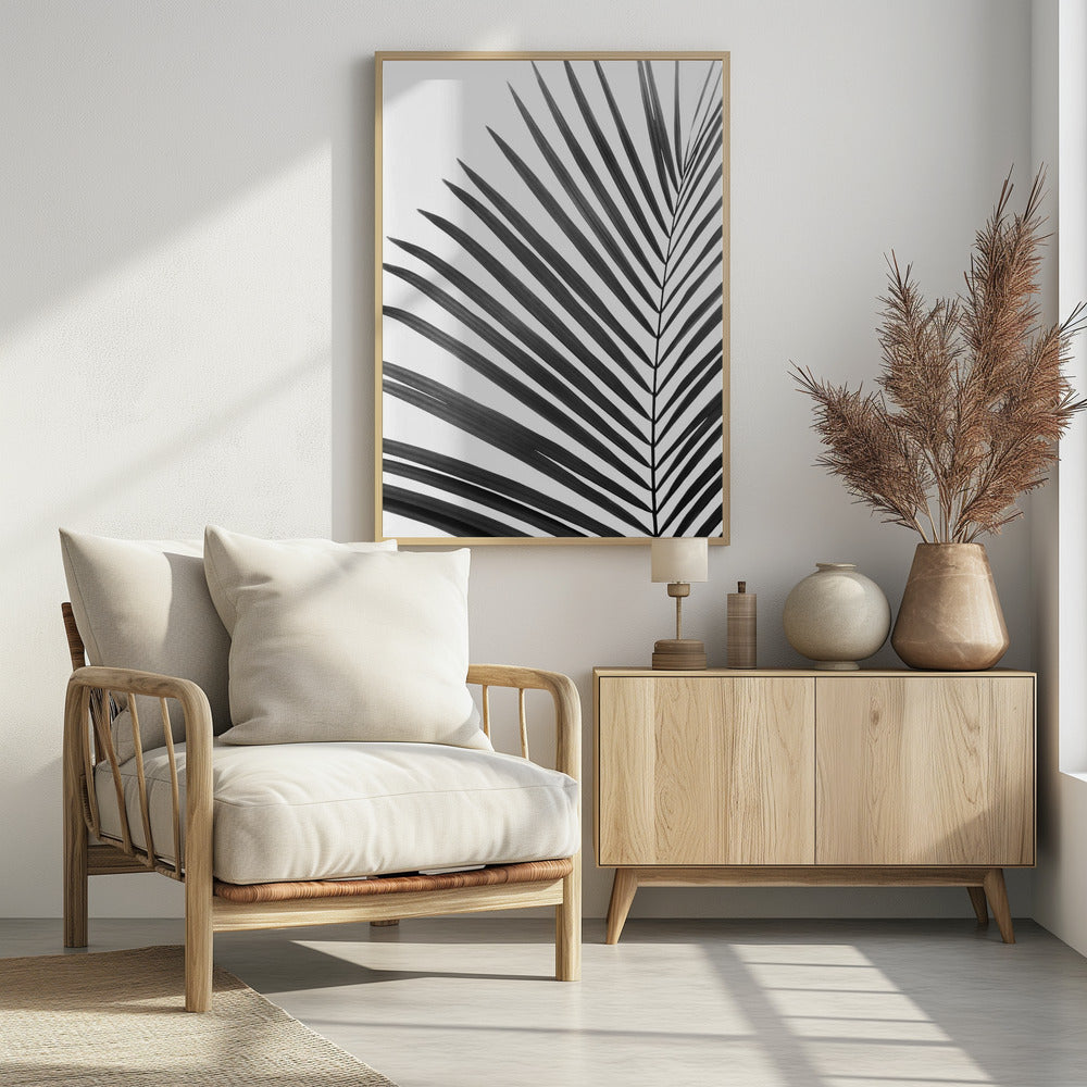 BW Palm Leaf | Poster