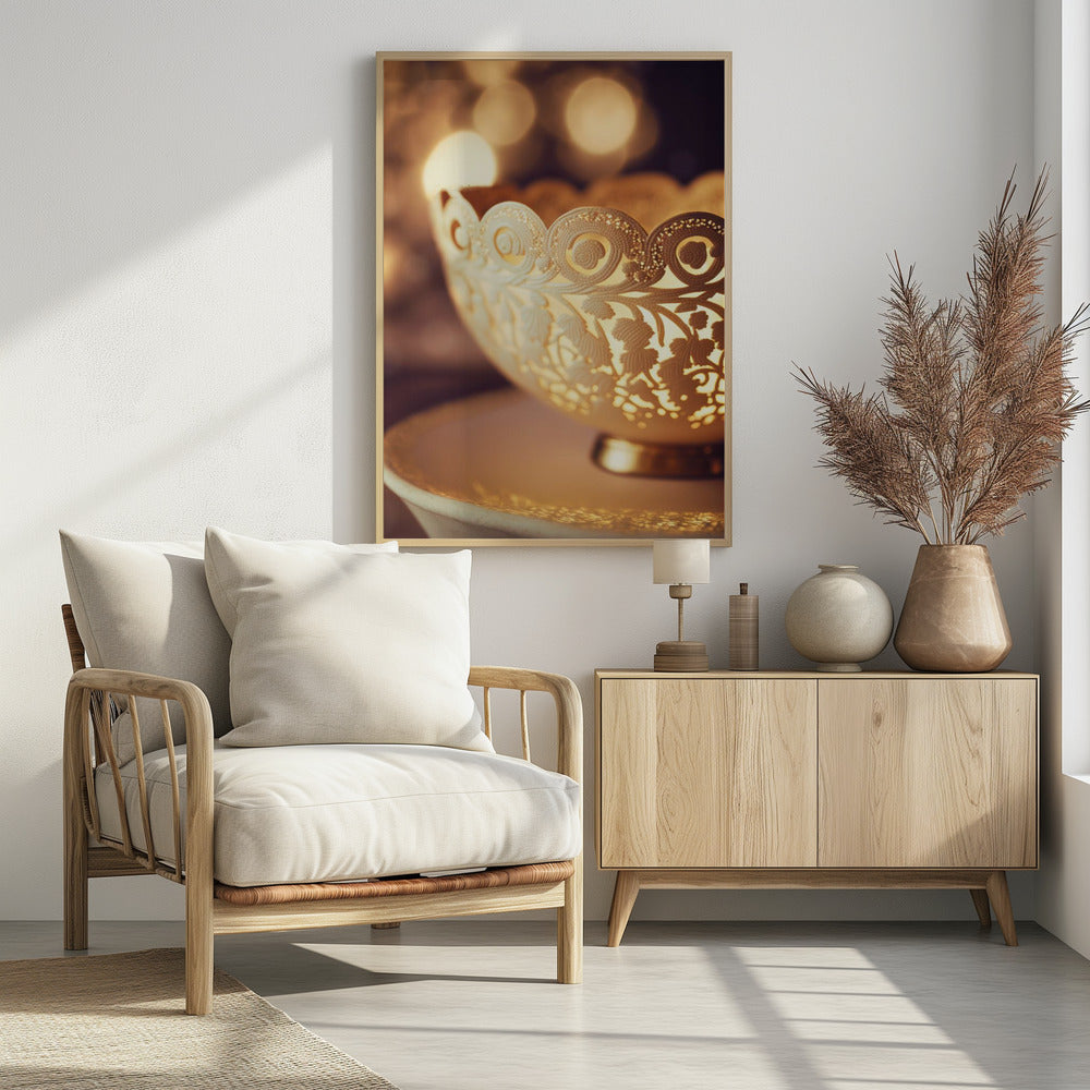 Golden Lace Glow | Poster