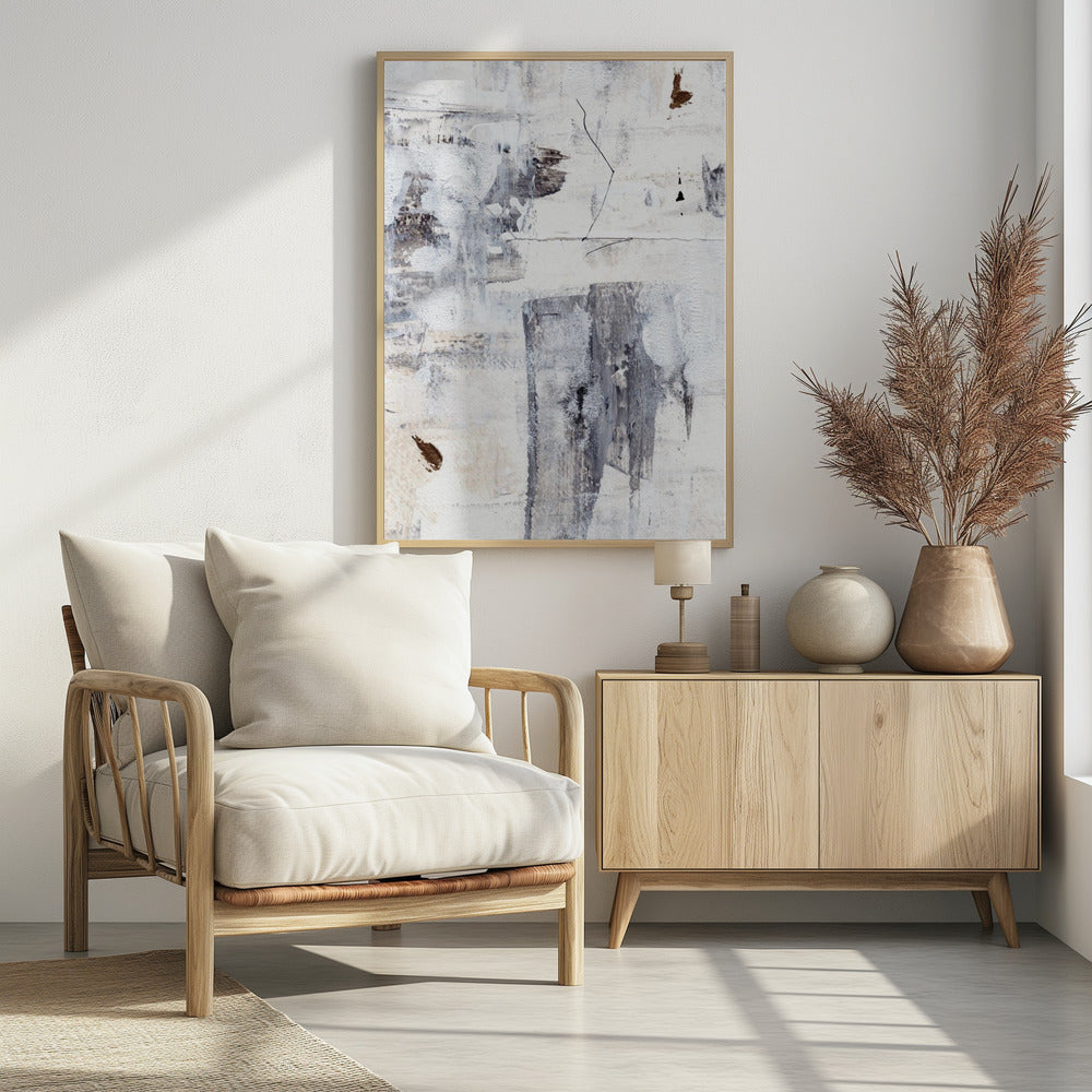 Abstract Painting With Layered Brushstrokes | Poster