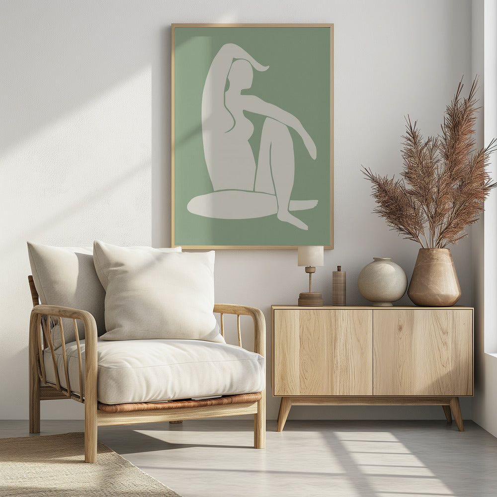 Figure Matisse Style Green | Poster