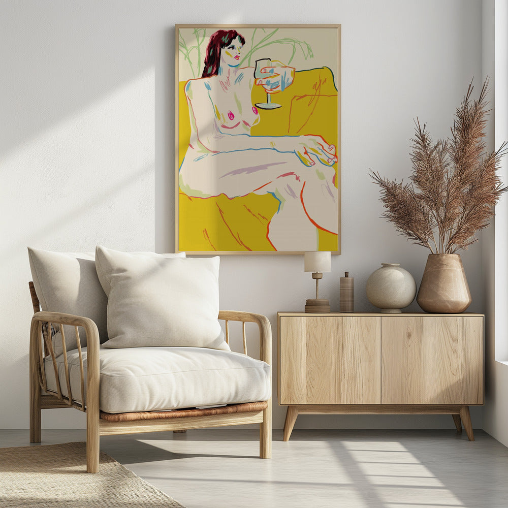 Girl With A Wineglass | Poster