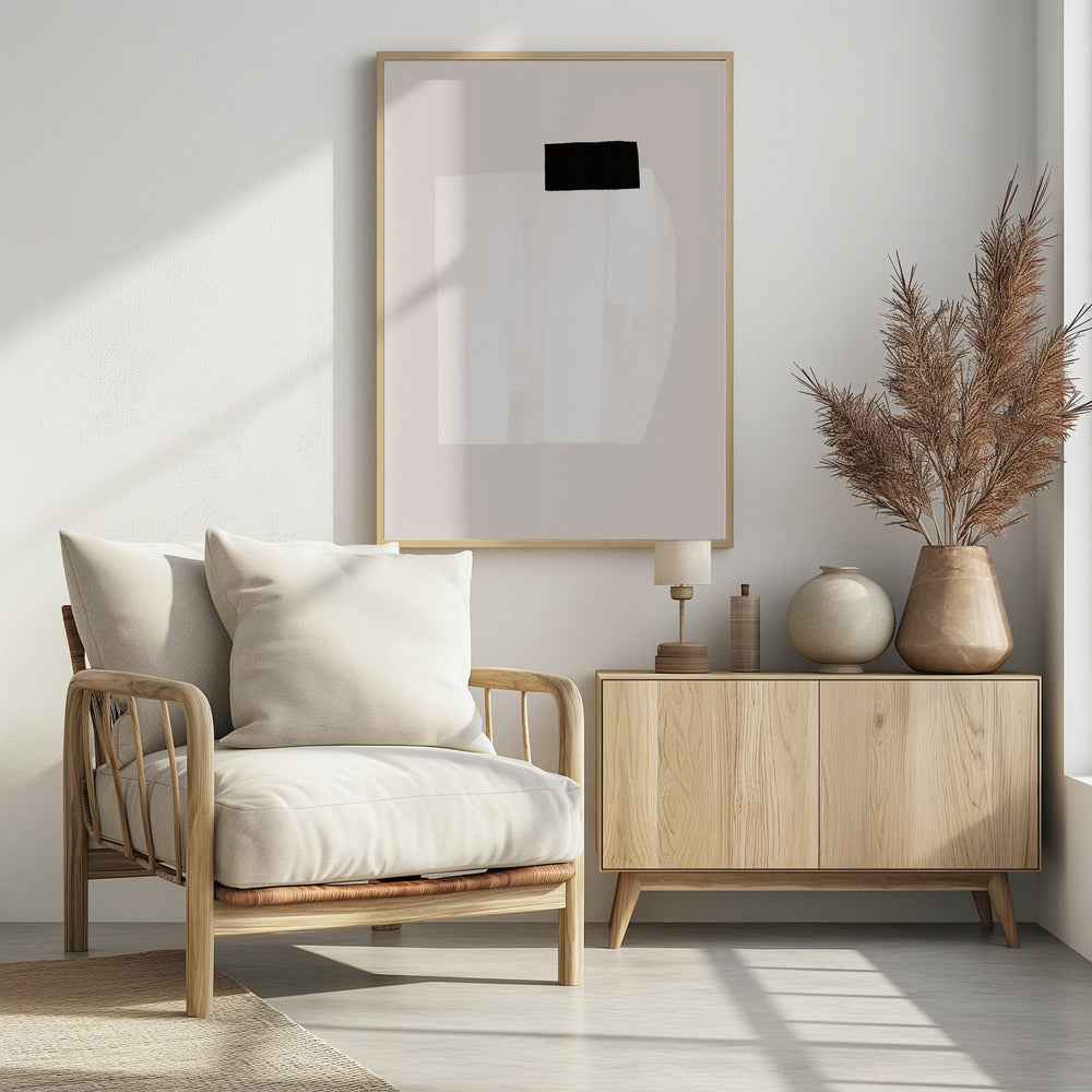 Silent Structure With Black on White Texture | Poster