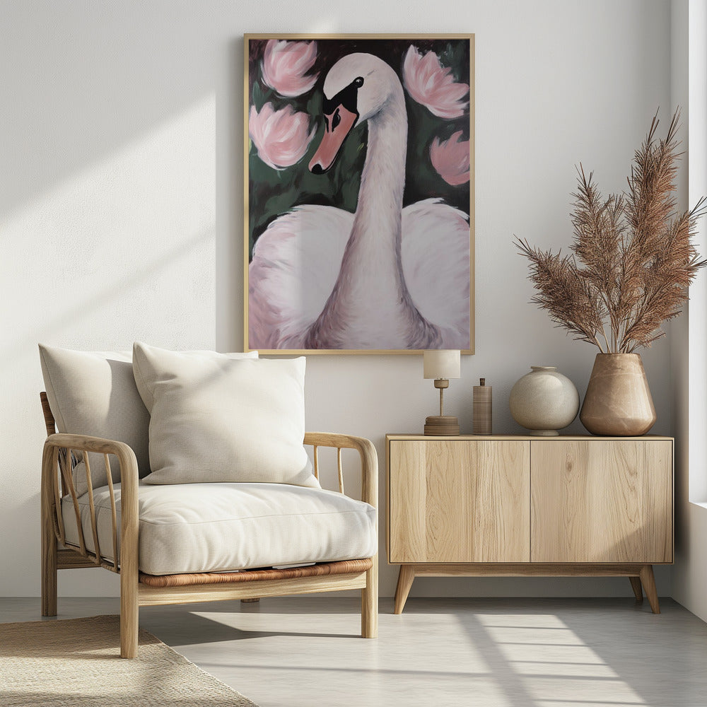 Swan In The Pond | Poster
