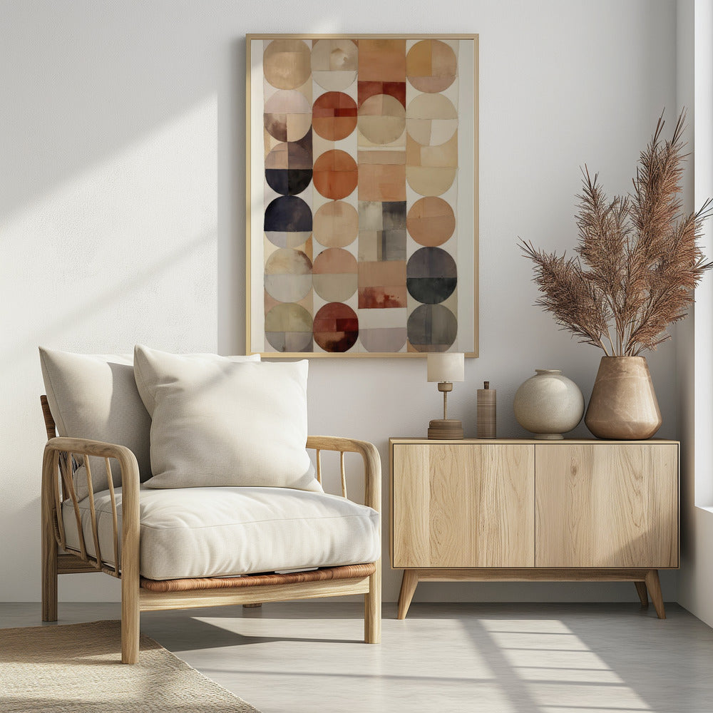 Earthy Geometric Flow | Poster